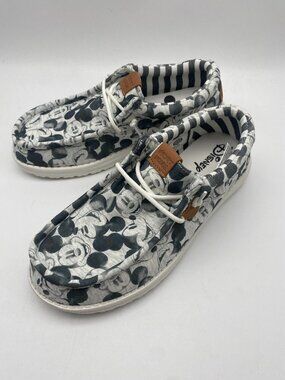 HEY DUDE WALLY MUCKEY MOUSE PRINT#44855-1HK US MEN'S SIZE7